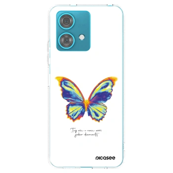 Picasee silikónový prehľadný obal pre Motorola Edge 40 Neo - Diamanty White