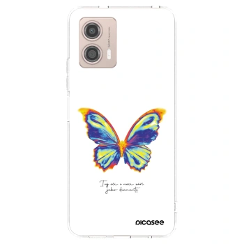 Picasee silikónový prehľadný obal pre Motorola Moto G53 5G - Diamanty White