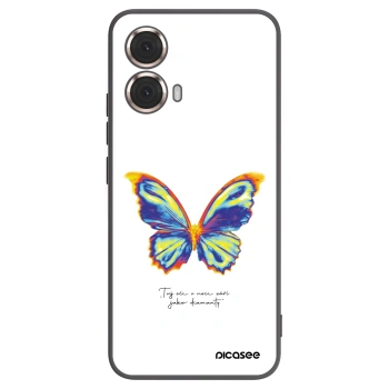 Picasee silikónový čierny obal pre Motorola Moto G85 - Diamanty White
