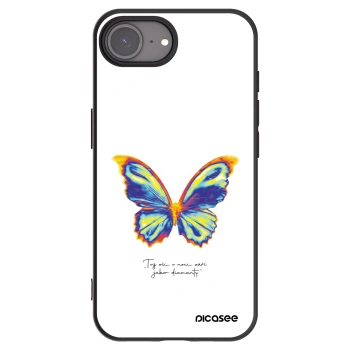 Picasee silikónový čierny obal pre Apple iPhone 16e - Diamanty White