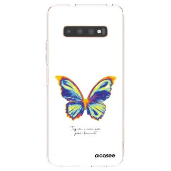 Picasee silikónový prehľadný obal pre Samsung Galaxy S10 Plus G975 - Diamanty White