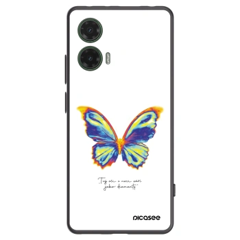 Picasee silikónový čierny obal pre Motorola Moto G35 5G - Diamanty White