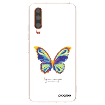 Picasee silikónový prehľadný obal pre Huawei P30 - Diamanty White