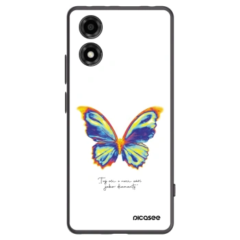 Picasee silikónový čierny obal pre Motorola Moto E14 - Diamanty White
