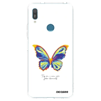 Picasee silikónový prehľadný obal pre Huawei Y6 2019 - Diamanty White