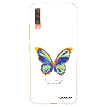 Picasee silikónový prehľadný obal pre Samsung Galaxy A70 A705F - Diamanty White