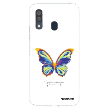 Picasee silikónový prehľadný obal pre Samsung Galaxy A40 A405F - Diamanty White