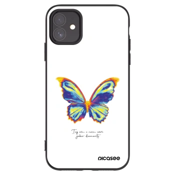 Picasee silikónový čierny obal pre Apple iPhone 11 - Diamanty White