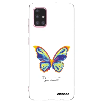 Picasee silikónový prehľadný obal pre Samsung Galaxy A71 A715F - Diamanty White