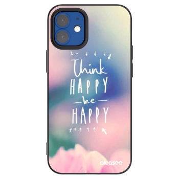 Picasee silikónový čierny obal pre Apple iPhone 12 mini - Mysli pozitívne!