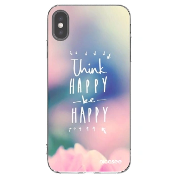 Picasee silikónový prehľadný obal pre Apple iPhone XS Max - Mysli pozitívne!