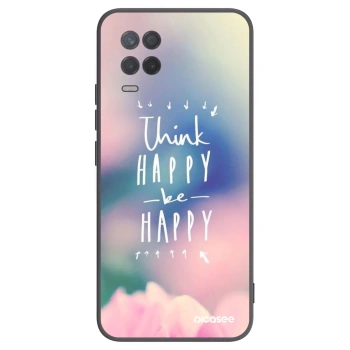 Picasee silikónový čierny obal pre Realme 8 5G - Mysli pozitívne!
