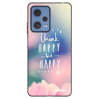 Picasee silikónový čierny obal pre Xiaomi Redmi Note 12 Pro 5G - Mysli pozitívne!