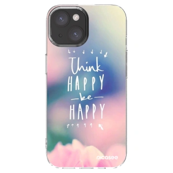 Picasee silikónový prehľadný obal pre Apple iPhone 15 - Mysli pozitívne!