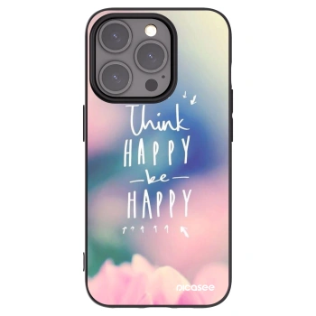 Picasee silikónový čierny obal pre Apple iPhone 15 Pro - Mysli pozitívne!