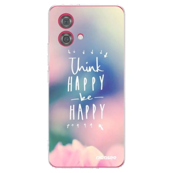 Picasee silikónový prehľadný obal pre Motorola Moto G84 5G - Mysli pozitívne!