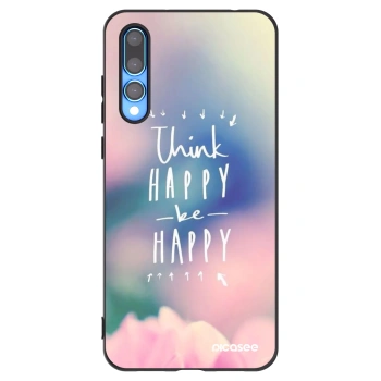 Picasee silikónový čierny obal pre Huawei P20 Pro - Mysli pozitívne!