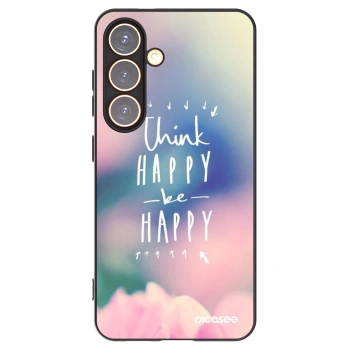 Picasee silikónový čierny obal pre Samsung Galaxy S24 S921B 5G - Mysli pozitívne!