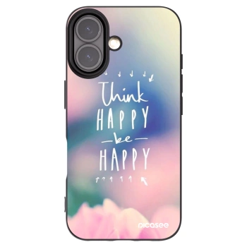Picasee silikónový čierny obal pre Apple iPhone 16 - Mysli pozitívne!