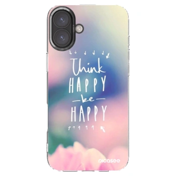 Picasee silikónový prehľadný obal pre Apple iPhone 16 Plus - Mysli pozitívne!