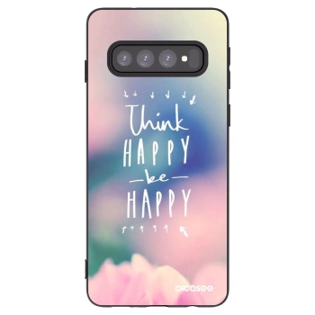 Picasee silikónový čierny obal pre Samsung Galaxy S10 G973 - Mysli pozitívne!