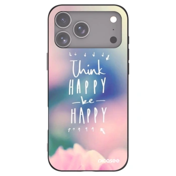 Picasee silikónový čierny obal pre Apple iPhone 17 Pro Max - Mysli pozitívne!