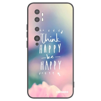 Picasee silikónový čierny obal pre Xiaomi Mi Note 10 (Pro) - Mysli pozitívne!