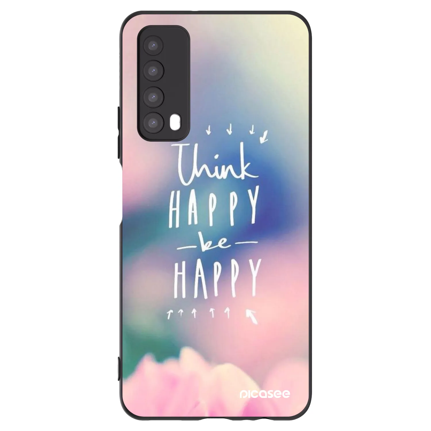Picasee silikónový čierny obal pre Huawei P Smart 2021 - Mysli pozitívne!