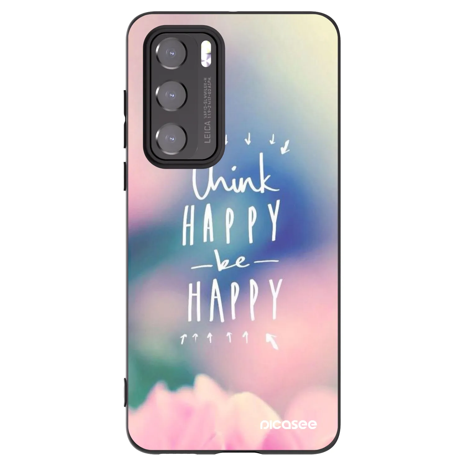 Picasee silikónový čierny obal pre Huawei P40 - Mysli pozitívne!