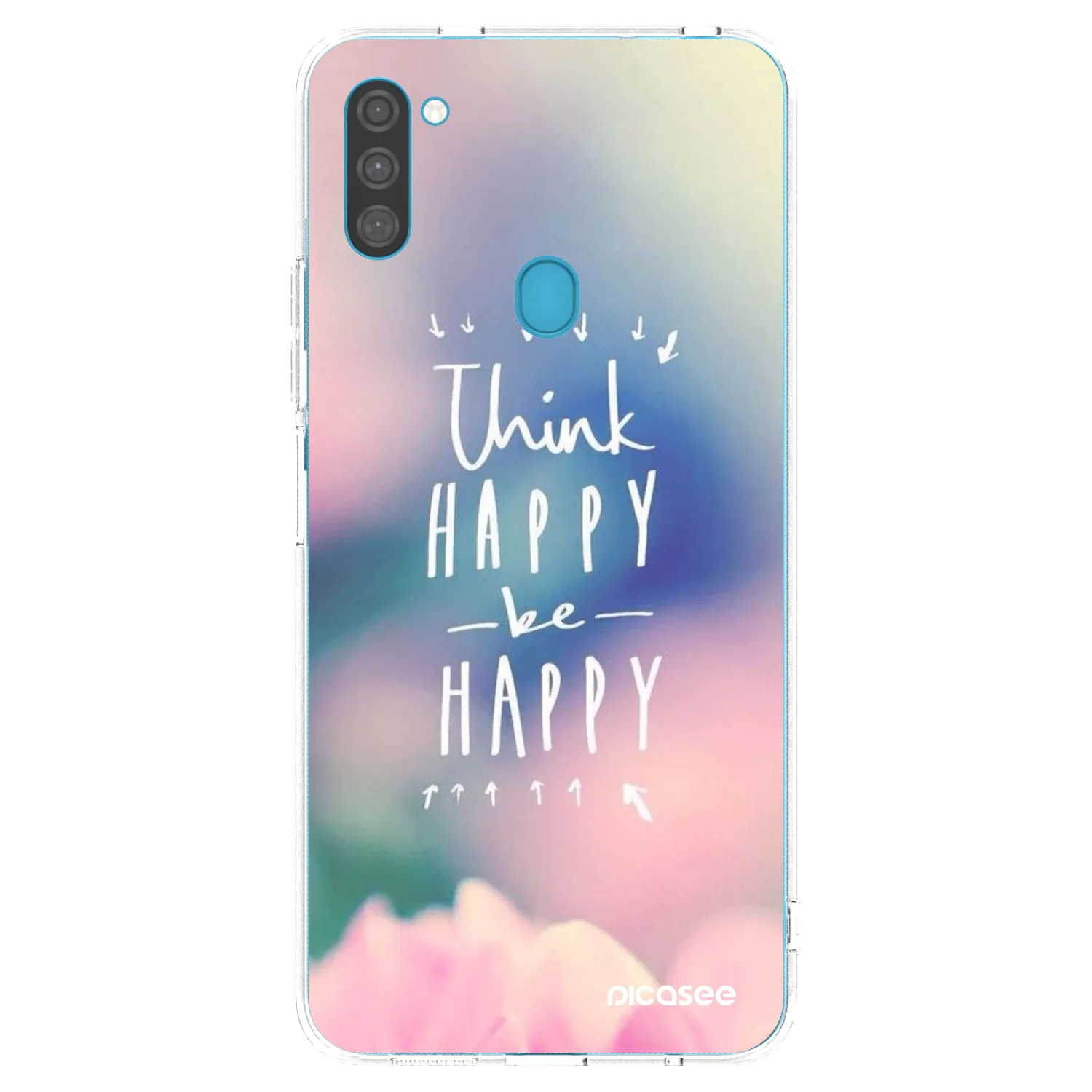 Picasee silikónový prehľadný obal pre Samsung Galaxy M11 - Mysli pozitívne!