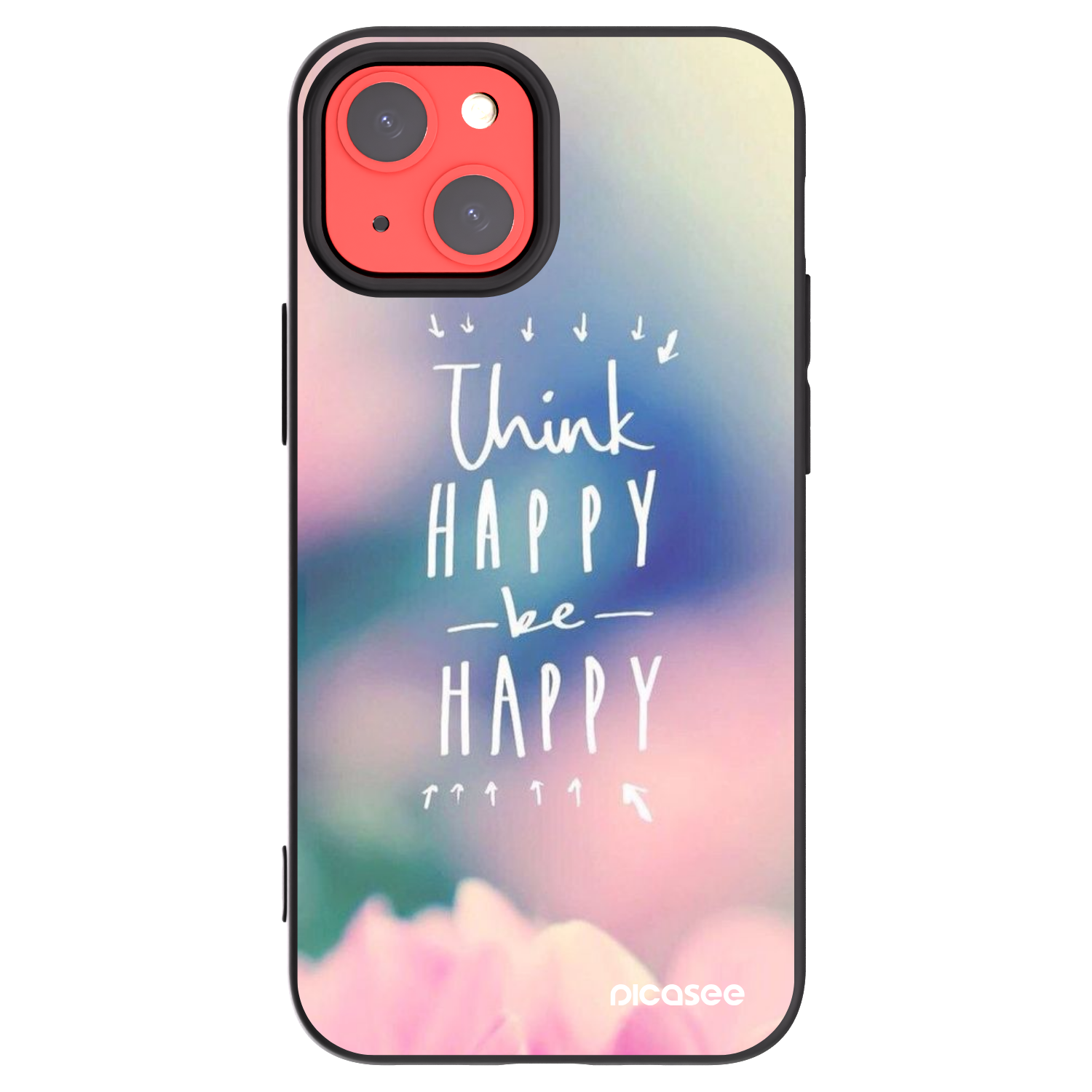 Picasee silikónový čierny obal pre Apple iPhone 13 mini - Mysli pozitívne!