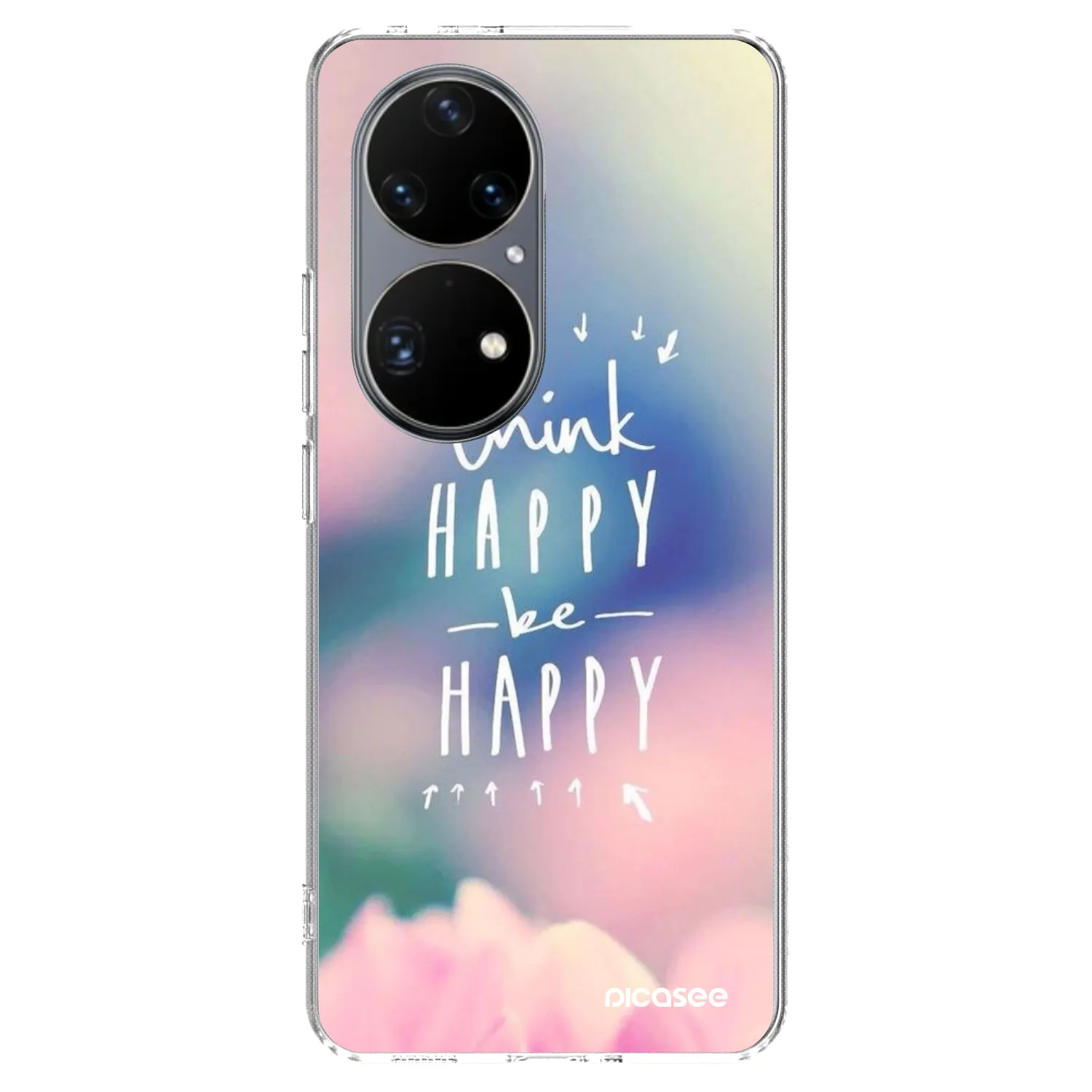 Picasee silikónový prehľadný obal pre Huawei P50 - Mysli pozitívne!