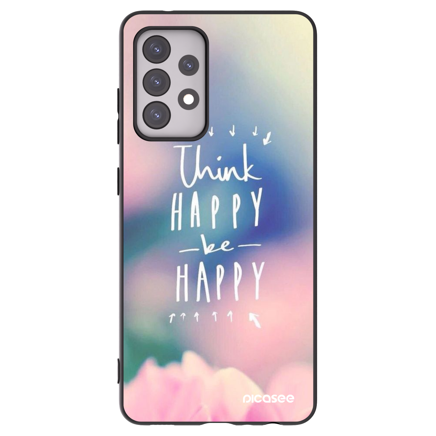Picasee silikónový čierny obal pre Samsung Galaxy A52s 5G A528B - Mysli pozitívne!