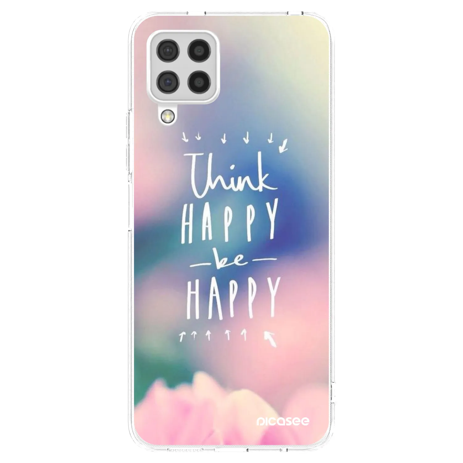 Picasee silikónový prehľadný obal pre Samsung Galaxy A22 A225F 4G - Mysli pozitívne!