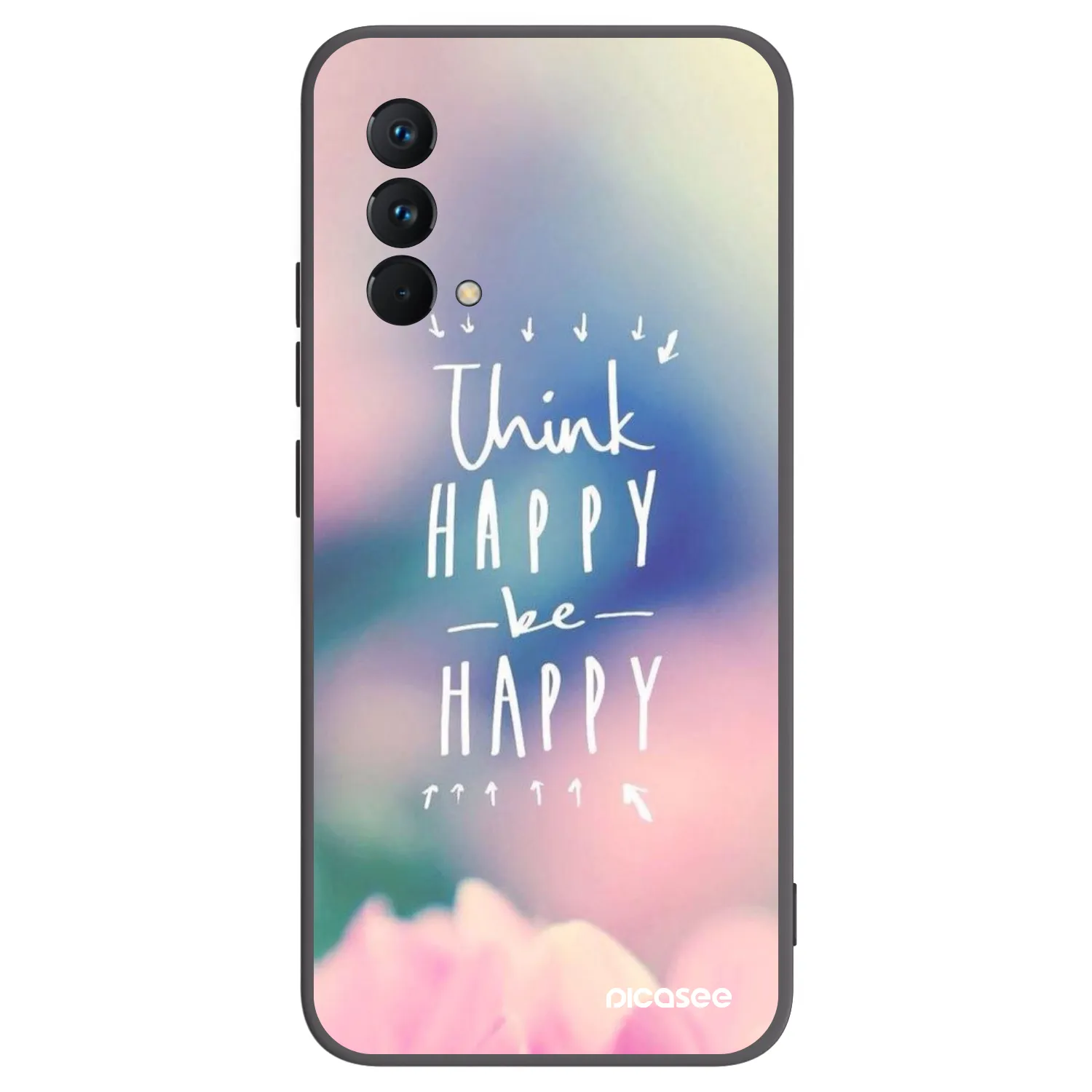 Picasee silikónový čierny obal pre Realme GT Master Edition 5G - Mysli pozitívne!