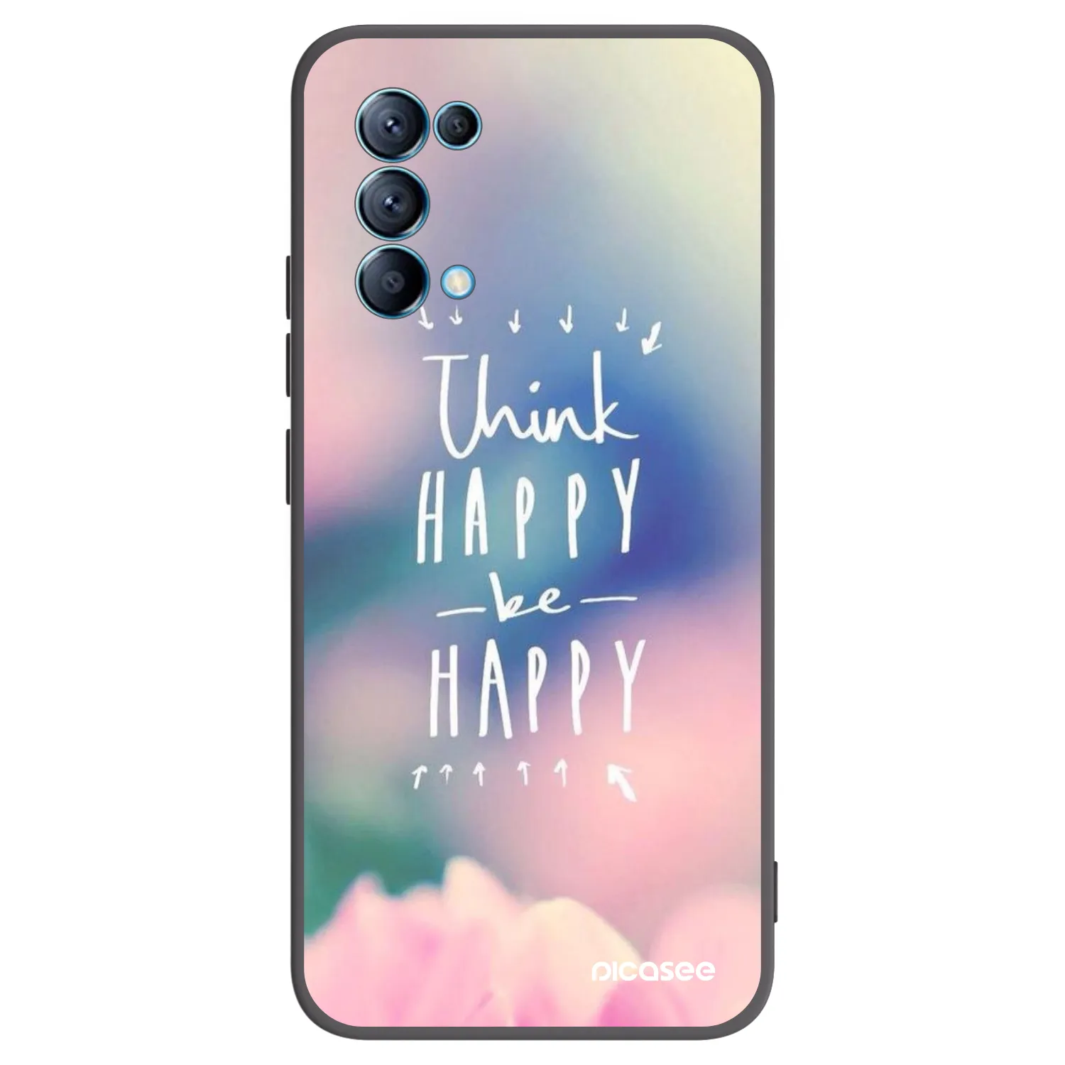 Picasee silikónový čierny obal pre OPPO Reno 5 5G - Mysli pozitívne!