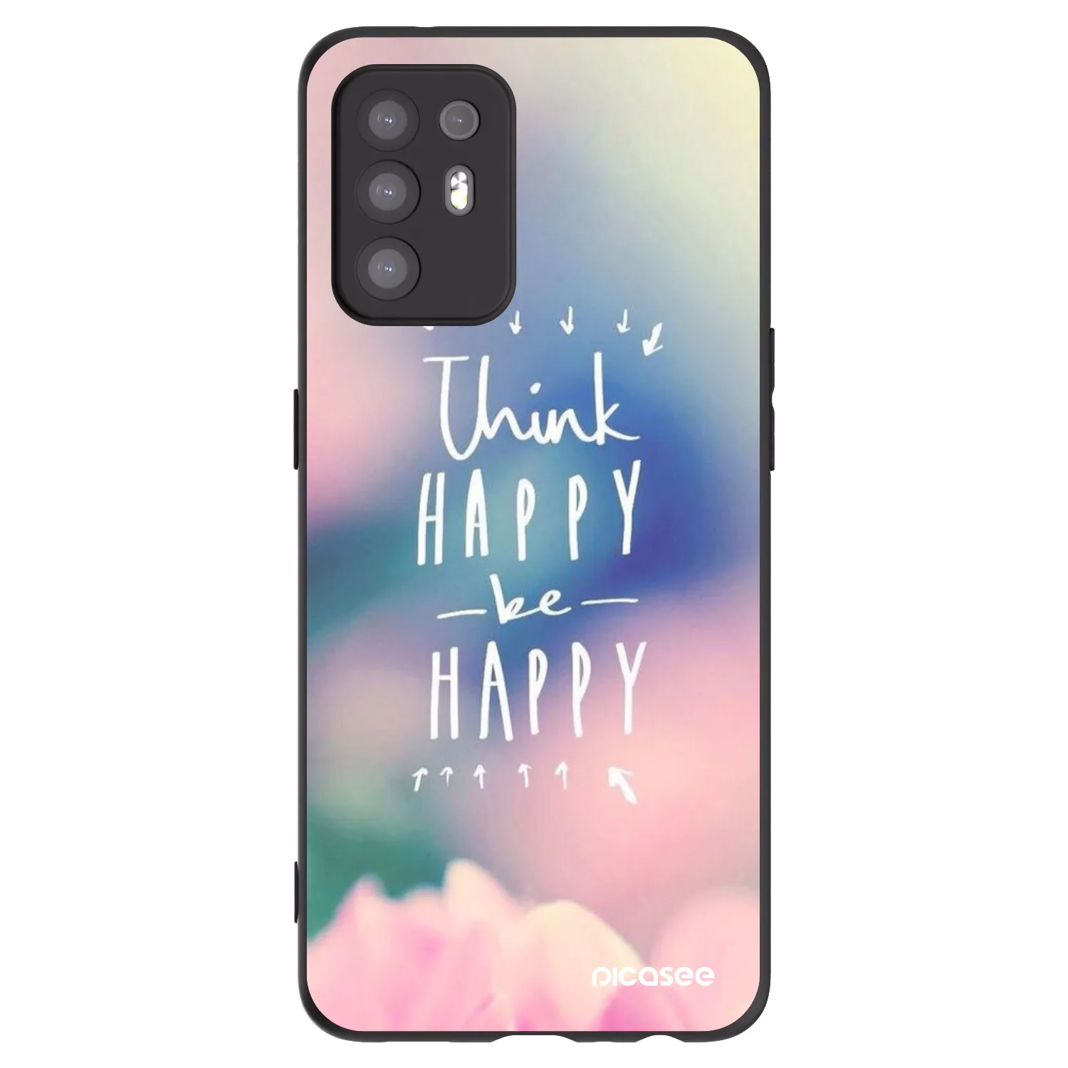 Picasee silikónový čierny obal pre OPPO A94 5G - Mysli pozitívne!