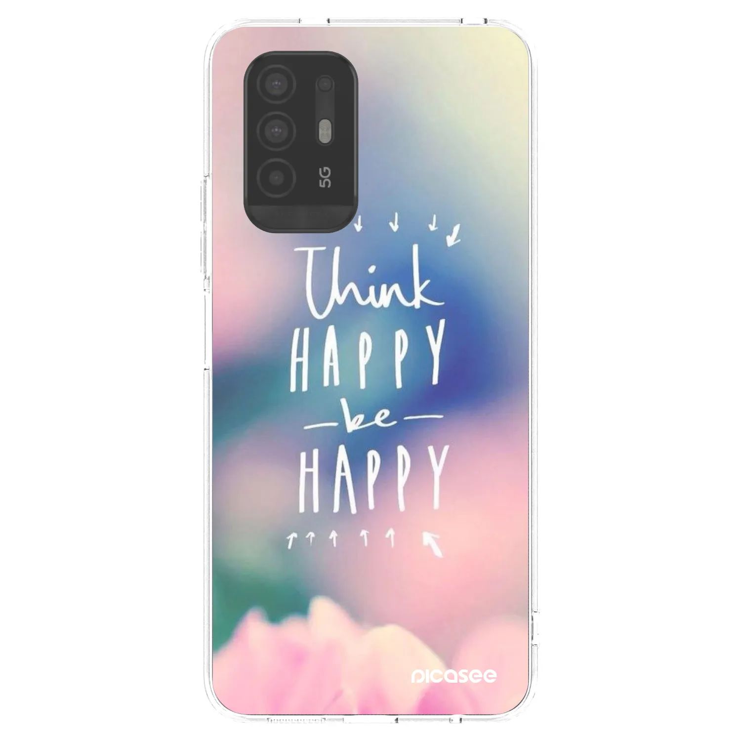 Picasee silikónový prehľadný obal pre OPPO A94 5G - Mysli pozitívne!