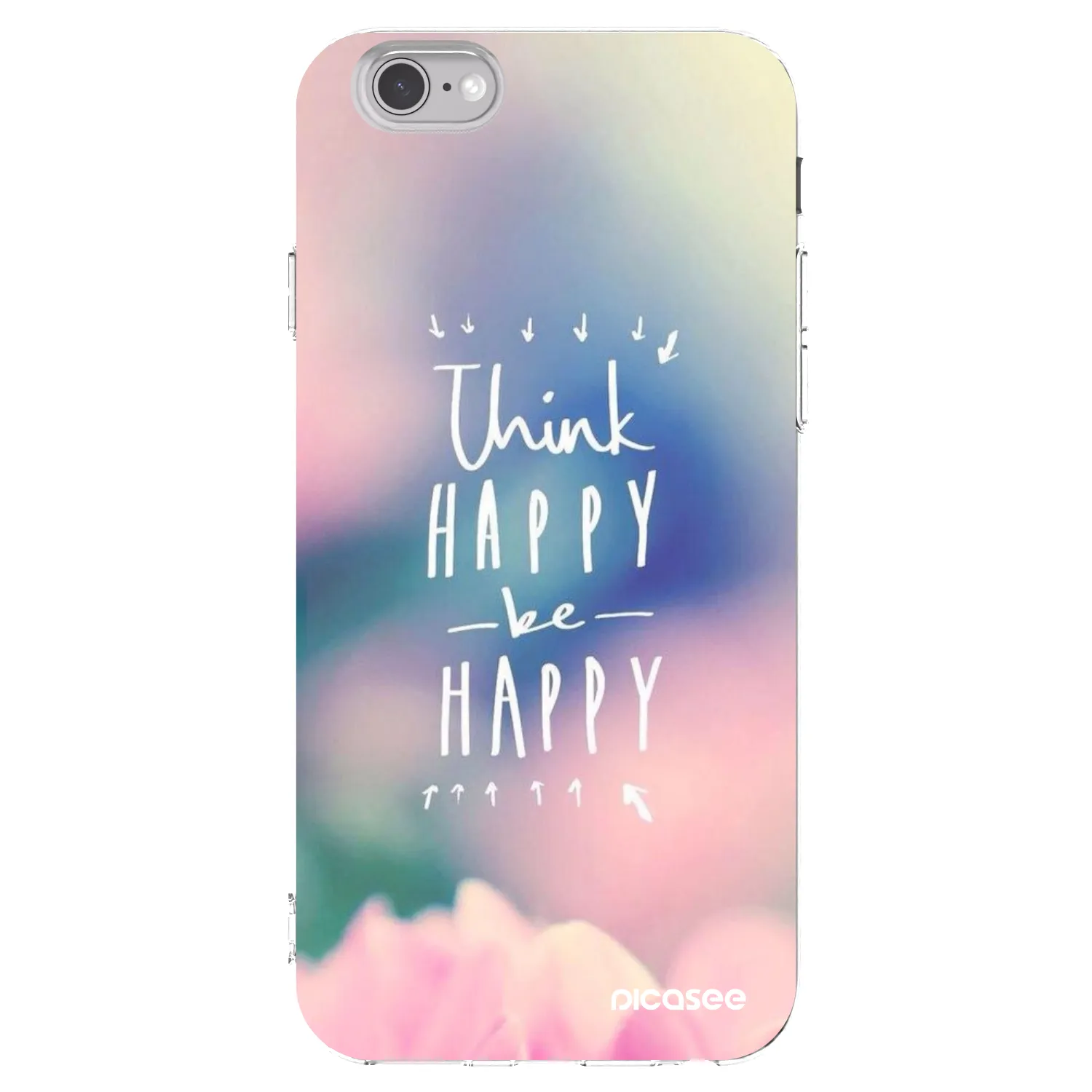 Picasee silikónový prehľadný obal pre Apple iPhone 6/6S - Mysli pozitívne!