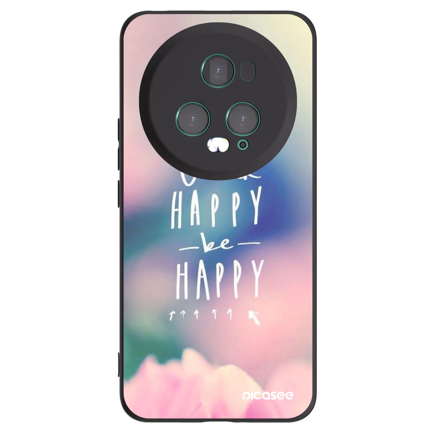 Picasee silikónový čierny obal pre Honor Magic5 Pro - Mysli pozitívne!