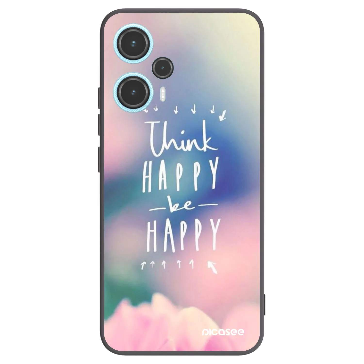 Picasee silikónový čierny obal pre Xiaomi Poco F5 - Mysli pozitívne!