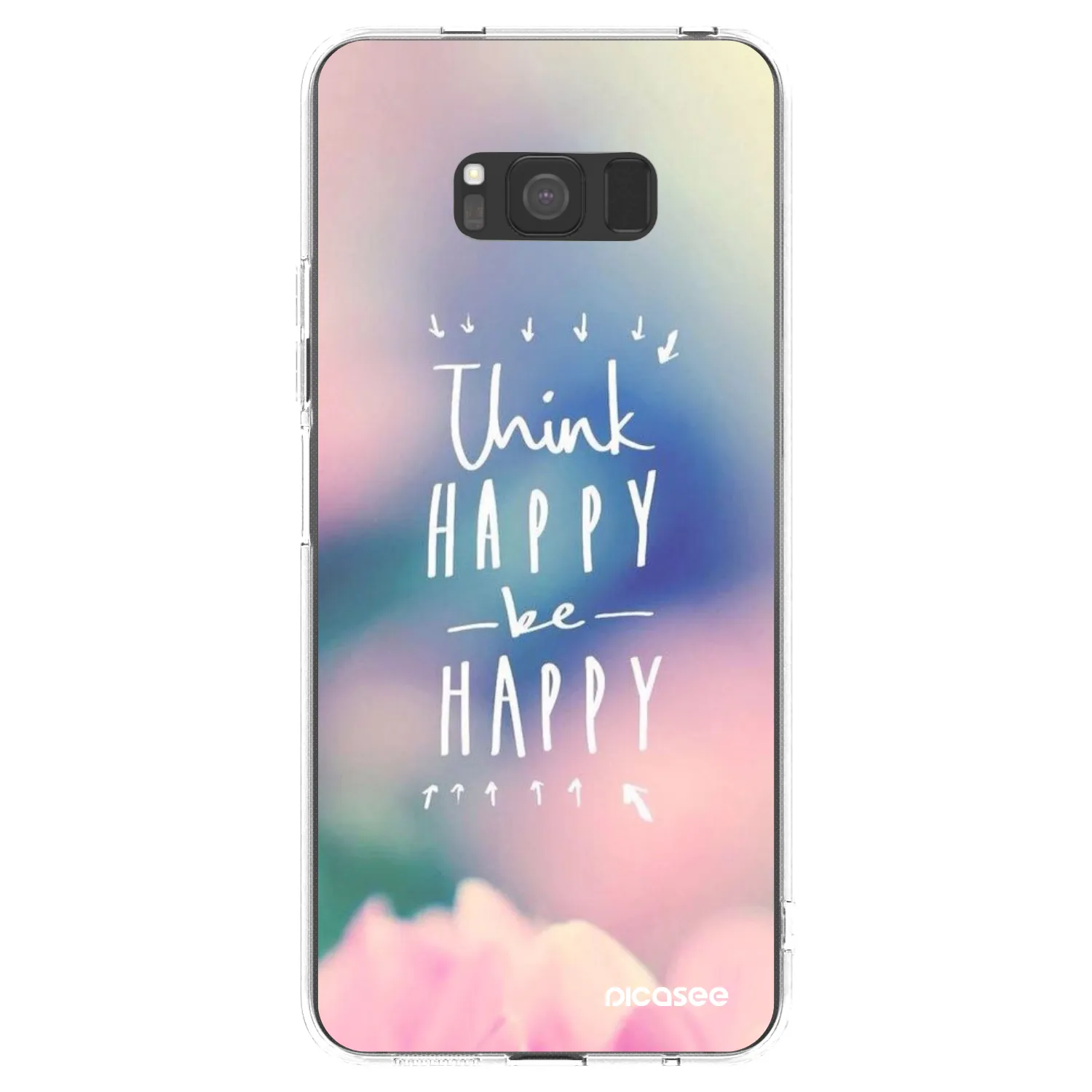 Picasee silikónový prehľadný obal pre Samsung Galaxy S8 G950F - Mysli pozitívne!