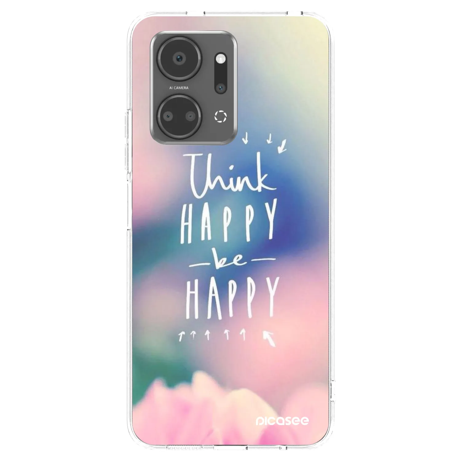 Picasee silikónový prehľadný obal pre Honor X7a - Mysli pozitívne!