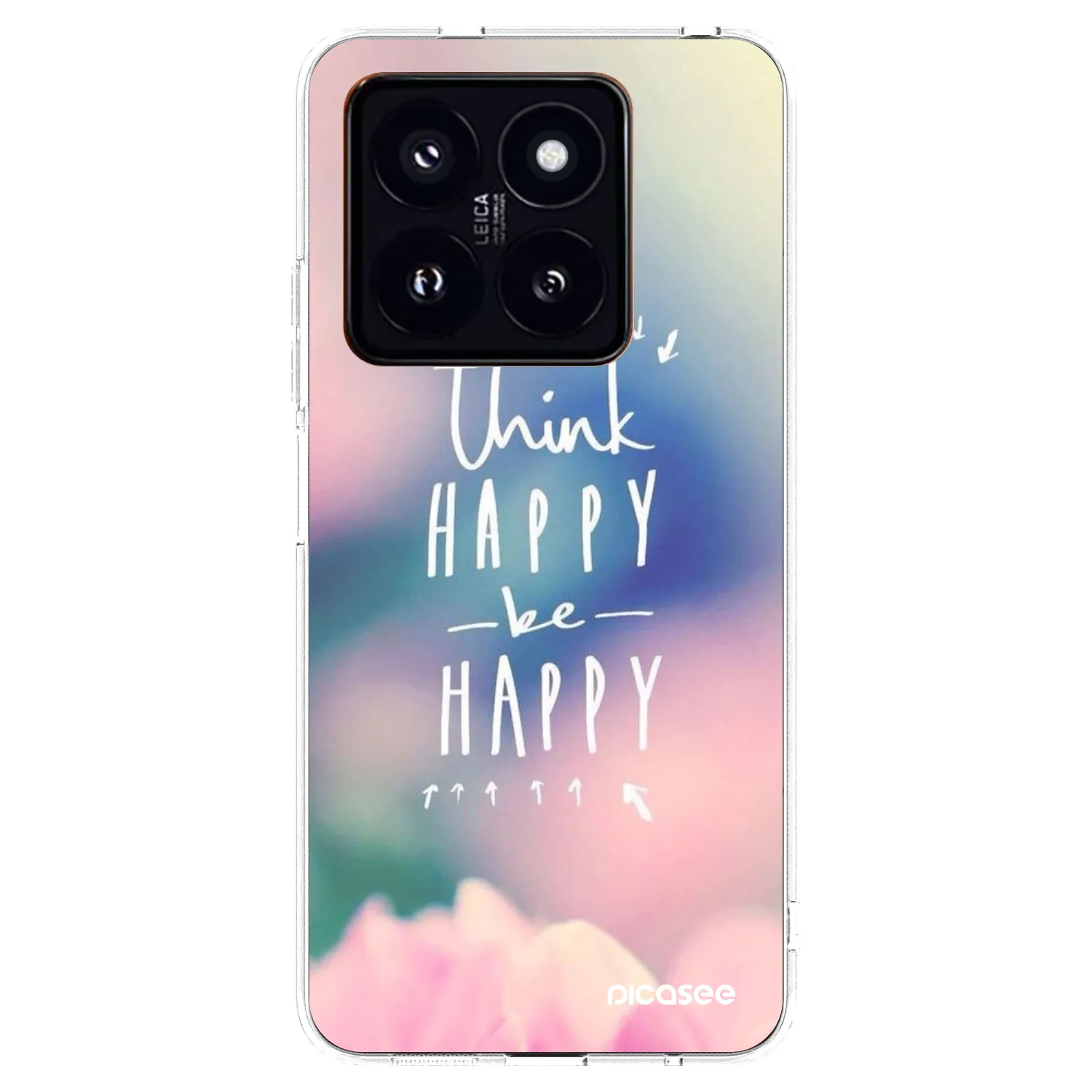 Silikónový prehľadný obal pre Xiaomi 14 Pro - Mysli pozitívne!