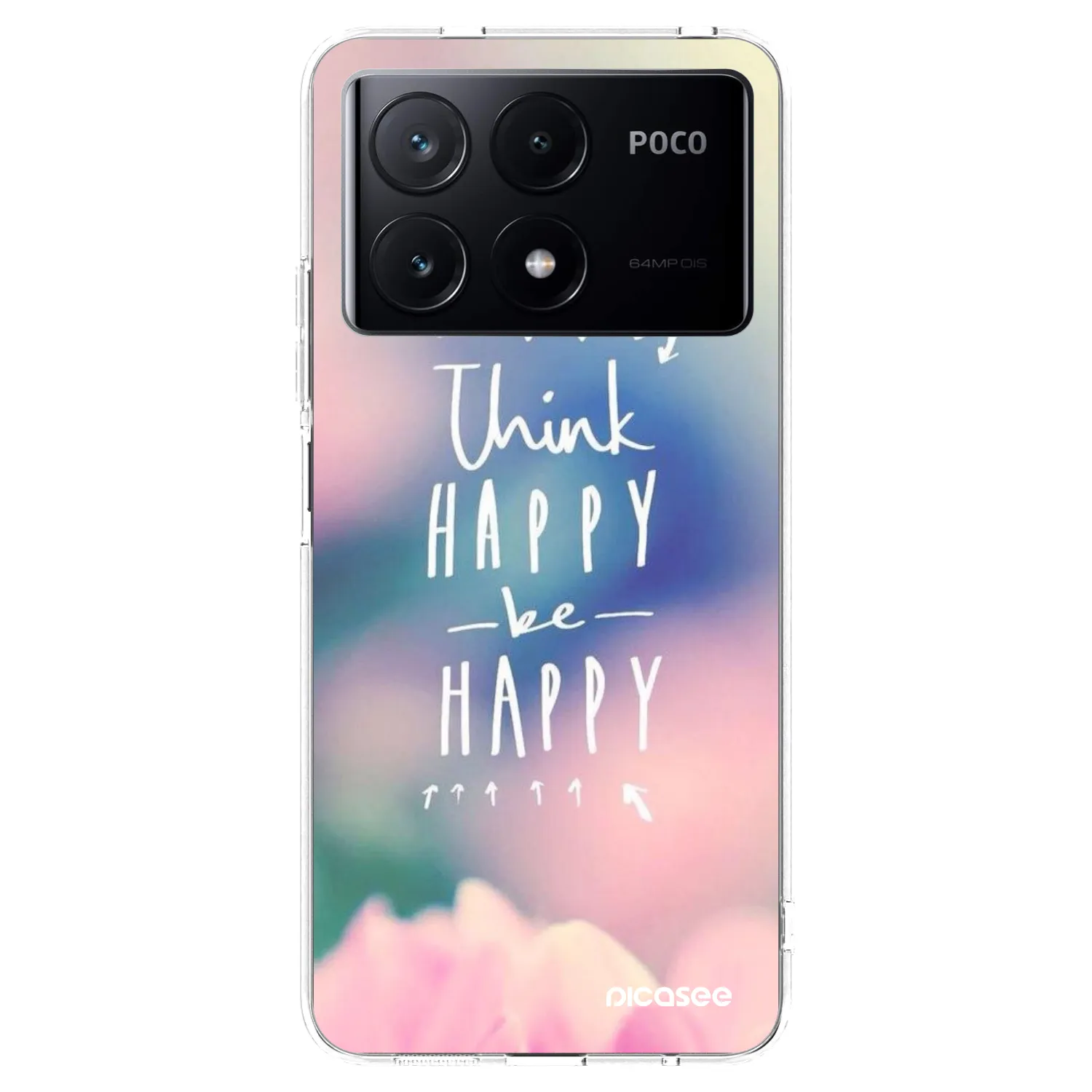 Picasee silikónový prehľadný obal pre Xiaomi Poco X6 Pro - Mysli pozitívne!