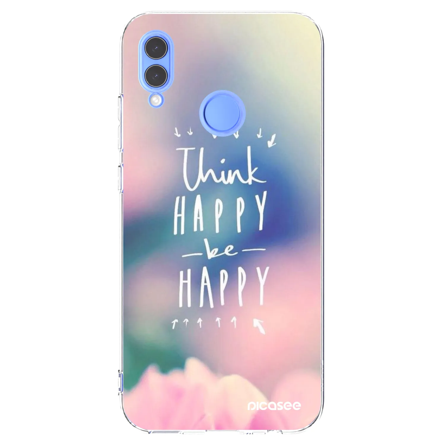 Picasee silikónový prehľadný obal pre Huawei P Smart 2019 - Mysli pozitívne!