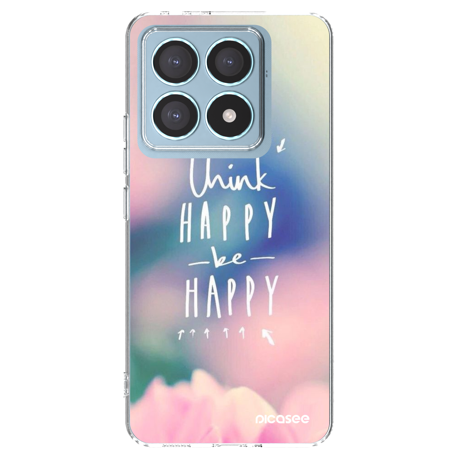 Picasee silikónový prehľadný obal pre Xiaomi 14T Pro - Mysli pozitívne!
