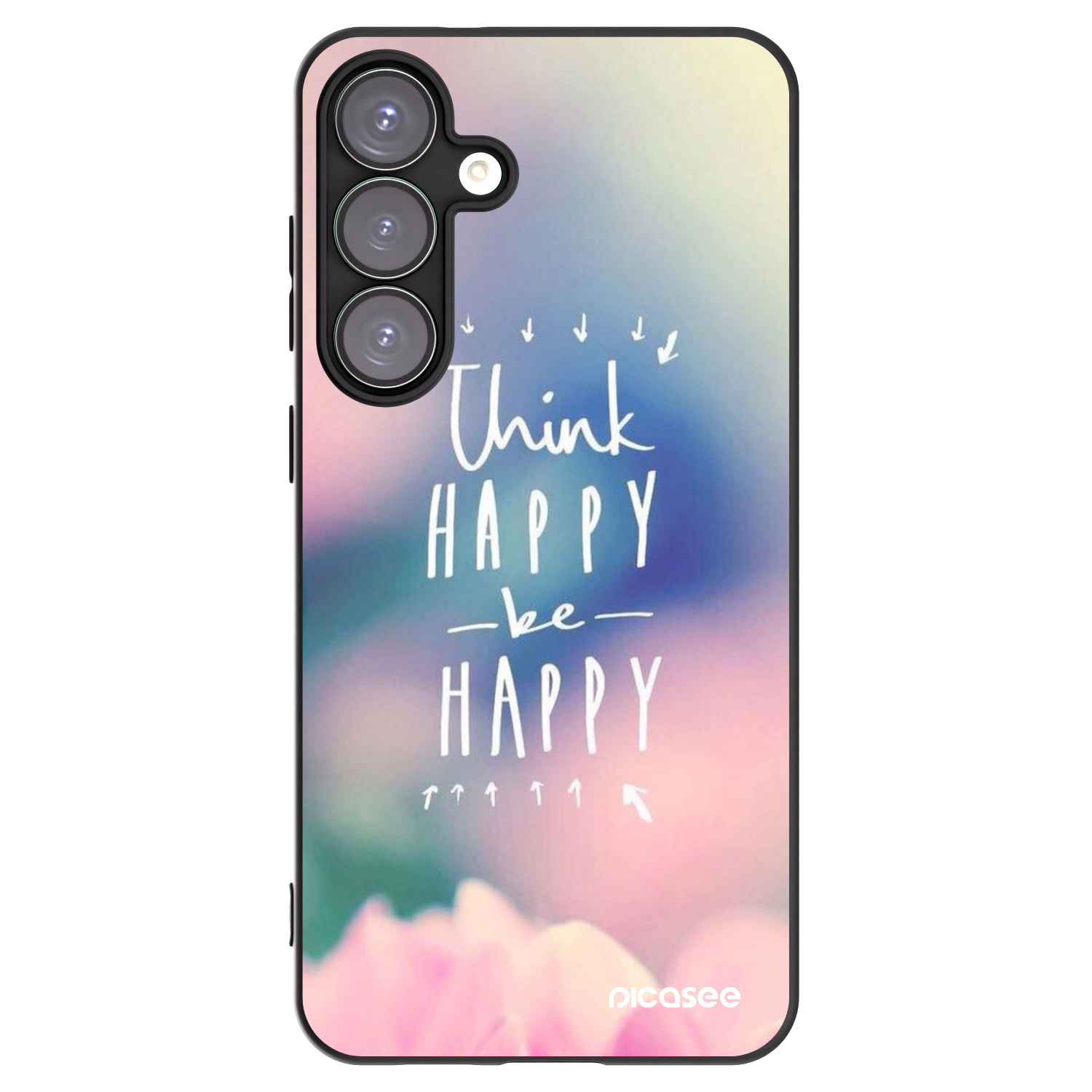 Picasee silikónový čierny obal pre Samsung Galaxy S25+ 5G - Mysli pozitívne!