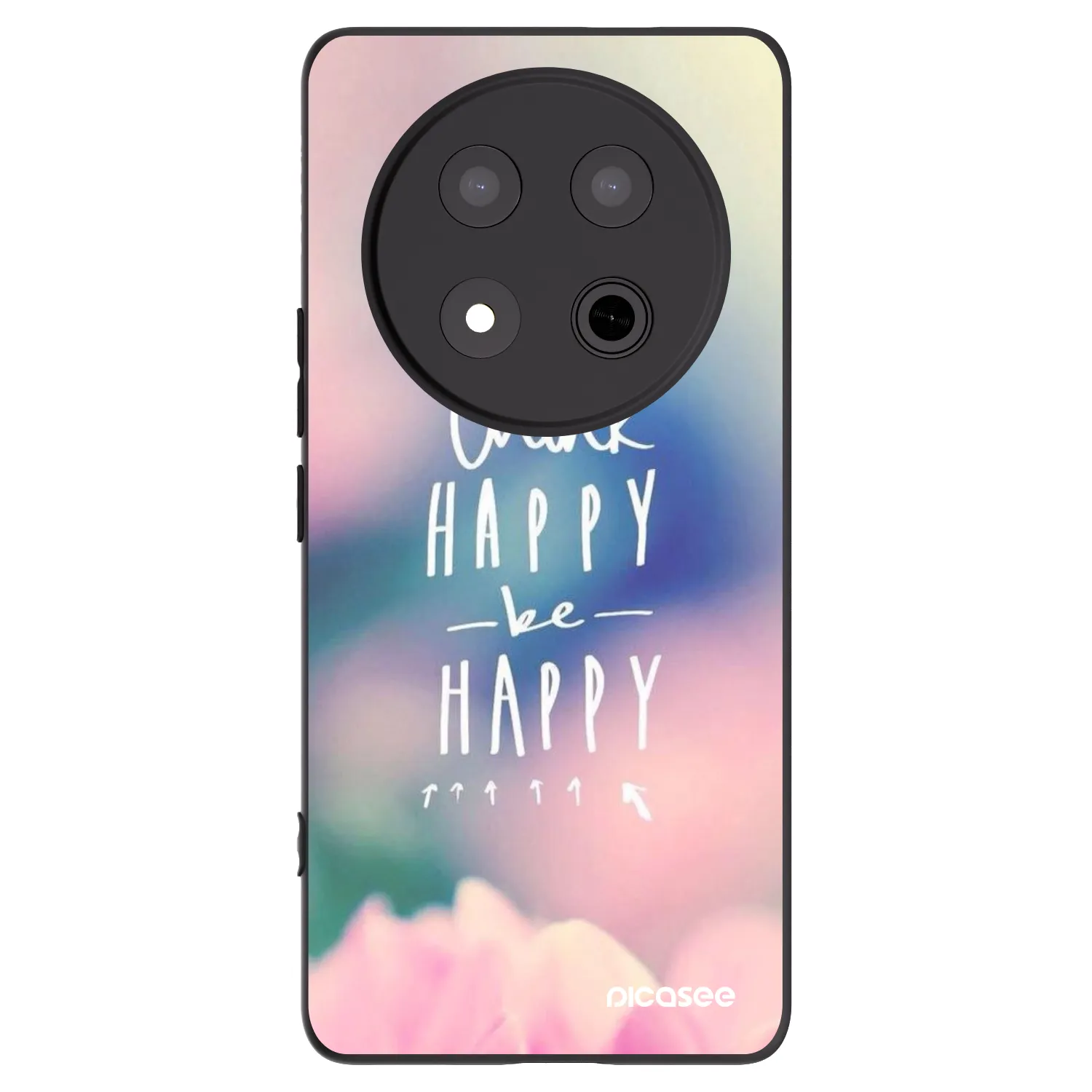 Picasee silikónový čierny obal pre Honor Magic7 Lite 5G - Mysli pozitívne!