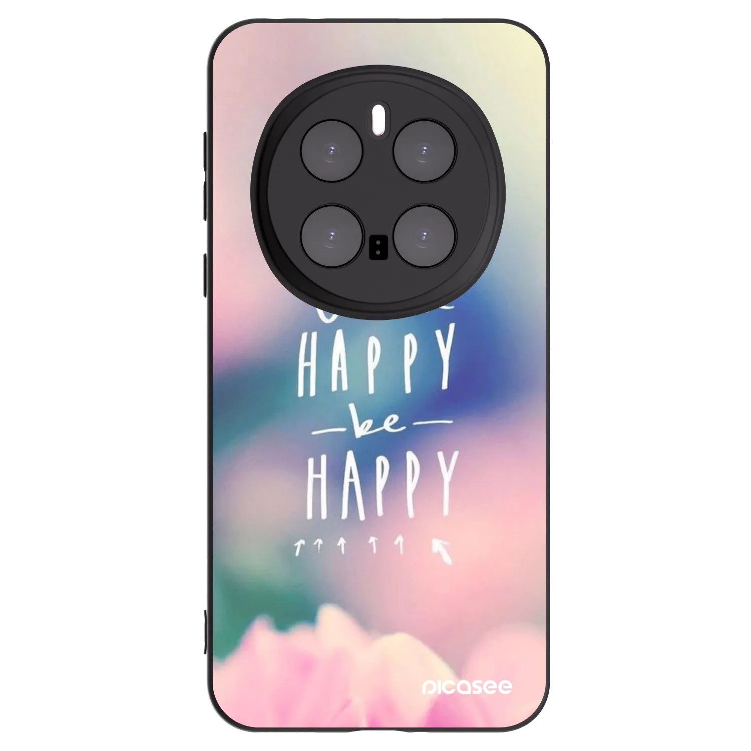 Silikónový čierny obal pre Honor Magic7 Pro 5G - Mysli pozitívne!